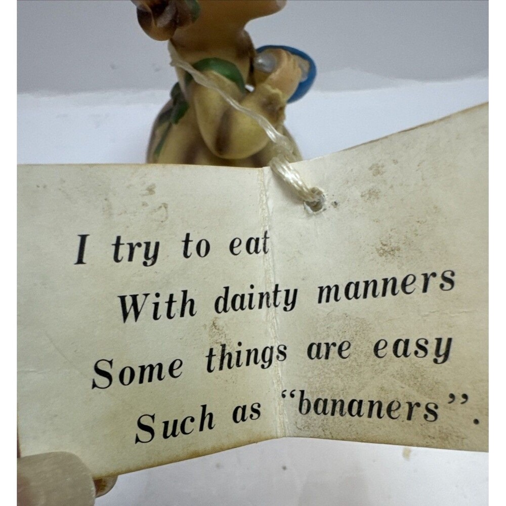 Josef Originals VTG Wee Folks Elf Girl Holding bowl of food Ceramic Figurine - Picture 10 of 11
